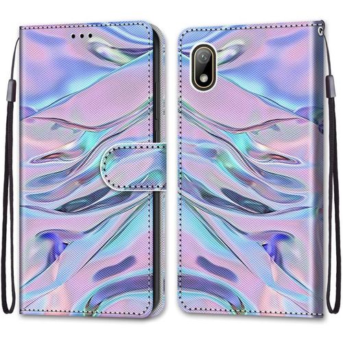 Coque Pour Huawei Y5 2019 / Honor 8s, Etui En Cuir Pu Portefeuille Housse Coque Avec 360 Degrés Silicone Antichoc Protection Cover Cuir Pochette Magnétique Und Flip Béquille Fluorescent