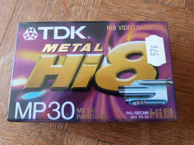 TDK METAL Hi8 Video Cassette MP30 metal particule P5-30HMPEC