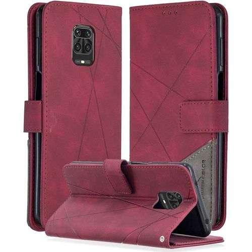Redmi Note 9s/9 Pro/9 Pro Max Étui Coque Téléphone Portefeuille À Rabat En Cuir Support Fente Carte Housse De Protection Pour Xiaomi Redmi Note 9s/9 Pro/9 Pro Max 6.67"" Rouge