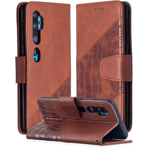 Étui Pour Xiaomi Mi Note 10 Étui Portefeuille En Cuir Pu De Luxe Étui En Cuir À Rabat À Fermeture Magnétique Antichoc Coque Étui Pour Xiaomi Mi Note 10/Note 10 Pro/Cc9 Pro 6.47"" Marron
