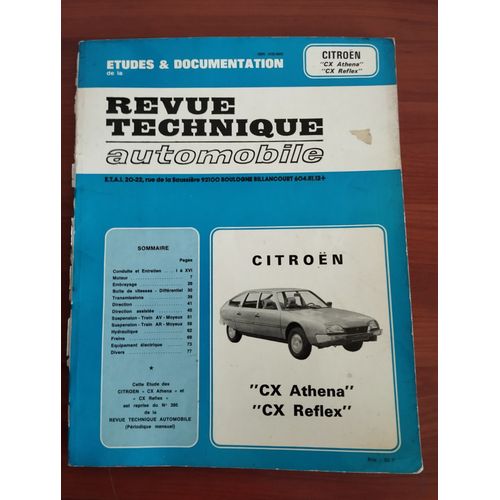 Revue Technique Automobile Citroen Cxathena