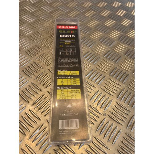 50 baguette electrode poste soudure acier soudage silex e6013 diametre 2,5mm rutile