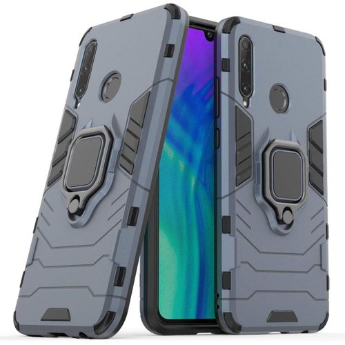 Coque Pour Huawei P Smart+ 2019, Double Couche Renforcée Défense Antichoc Armure Housse Etui Avec 360 Rotation Bague Support Pour Huawei P Smart Plus 2019 / Honor 20 Lite. Hb Blue
