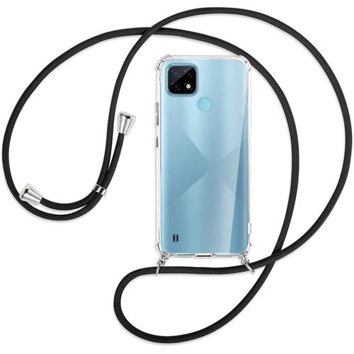 Collier Pour Realme C21 6.5'' - Noir - Coque Pour Smartphone À Porter Au Cou - Étui À Bandoulière Cordon