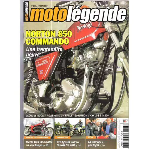 Moto Legende 183 De 2007 Suzuki Gs400,Mv Agusta 350 Gt,Roca,Norton 850 Commando Roadster Mk1a,Mv Agusta 500-3 Gp,Simson,Harley 1340 Evo
