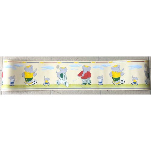 Frise Tapisserie Babar, De Brunhoff, Eléphant, Figurine