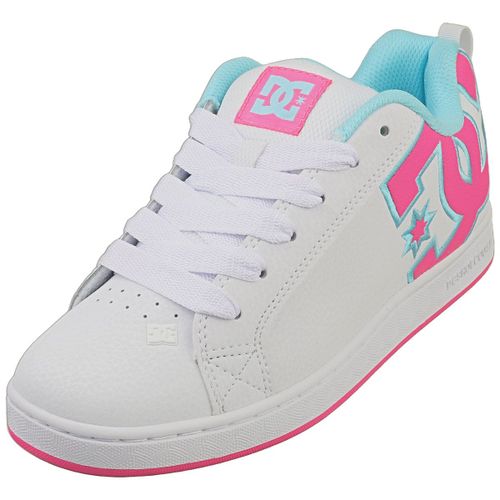Dc Shoes Court Graphik Baskets Blanches Rose
