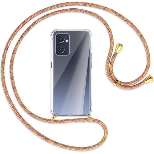 Cha Ne De Téléphone Portable Compatible Avec Oppo Find X5 Lite 6 43"" Rainbow/Gold Coque De Protection Pour Smartphone À Bandoulière Coque En Tpu Anti Chocs