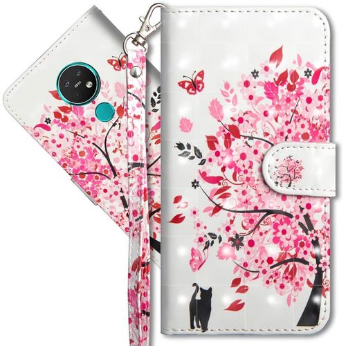Nokia 7.2 Étui À Rabat 3d Désign Portefeuille Housse Magnétique Fonction Stand Porte Carte Pu Cuir Protection Coque Pour Nokia 6.2/Nokia 7.2. Yx 3d - Tree Cat