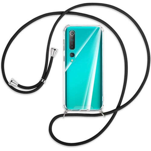 Collier Pour Xiaomi Mi 10 Mi 10 Pro 6.67'' Noir Coque Pour Smartphone À Porter Au Cou Anti Shock Tpu Pc Étui À Bandoulière Cordon