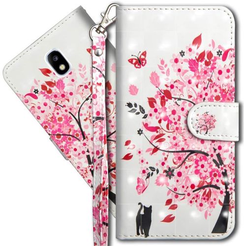 Samsung J730 Étui À Rabat 3d Désign Portefeuille Housse Magnétique Fonction Stand Porte Carte Pu Cuir Protection Coque Pour Samsung Galaxy J7 2017 J730. Yx 3d - Tree Cat
