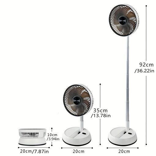 Ventilateur Turbo Portable Sans Balais - 6 Vitesses, écran LED - Alimentation USB - Design Compact 14x9,5 Cm - 13
