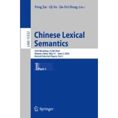 Chinese Lexical Semantics