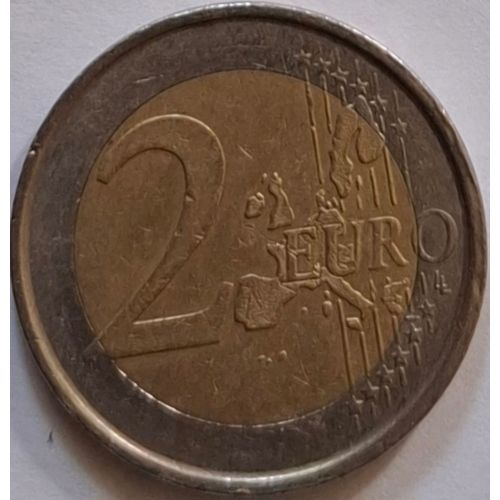 Piece De Monnaie Rare De 2.00 Euros Origine Espagne De 2002 Juan Carlos