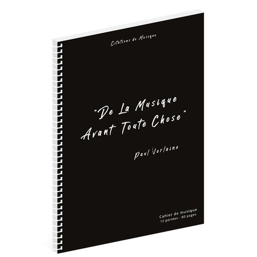 Cahier De Musique - Citations - 12 Portées - 80 Pages