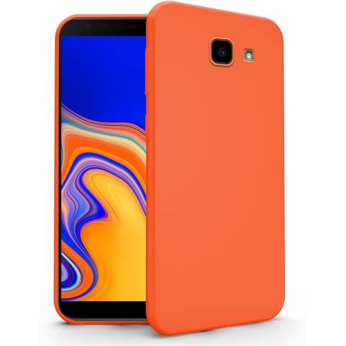 Coque Compatible Pour Samsung Galaxy J4 Plus Coque Tpu Soft Gel Silicone Ultra Slim Souple Souple Case Arrière Protection Orange