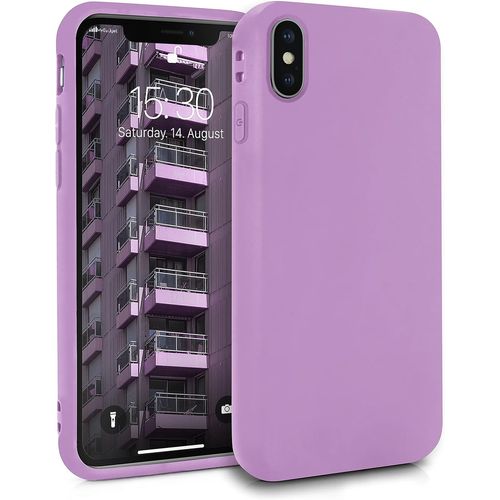 Coque Silicone Pour Apple Iphone Xs Max - Case Tpu Souple & Soft - Cover Protection Extra Fine & Légère - Étui Coloré Anti Choc Et Rayures - Lila