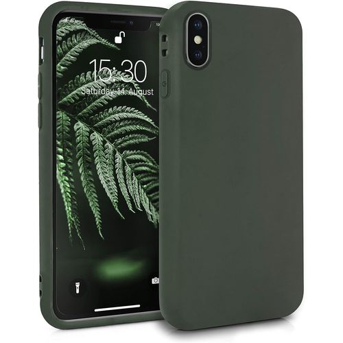Coque Silicone Pour Apple Iphone Xs Max - Case Tpu Souple & Soft - Cover Protection Extra Fine & Légère - Étui Coloré Anti Choc Et Rayures - Olive