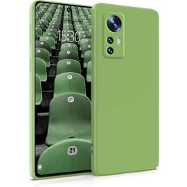 Coque Silicone Compatible Avec Xiaomi 12/12x Case Tpu Souple & Soft Cover Protection Extra Fine & Légère Étui Coloré Anti Choc Et Rayures Vert