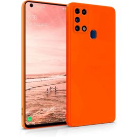 Coque Silicone Pour Samsung Galaxy A21s - Case Tpu Souple & Soft - Cover Protection Extra Fine & Légère - Étui Coloré Anti Choc Et Rayures - Orange