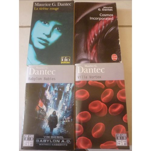 Maurice G. Dantec, 4 Romans En Poche : La Sirène Rouge + Babylon Babies + Villa Vortex + Cosmos Incorporated