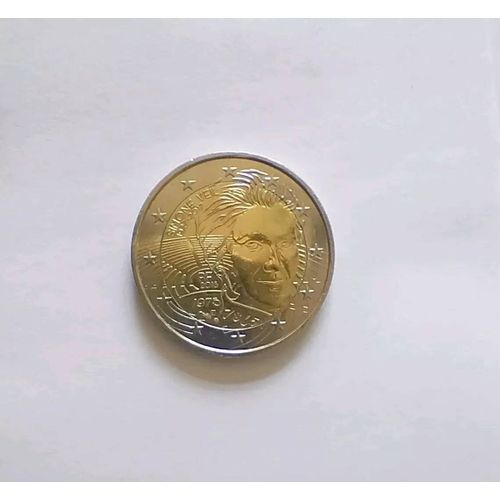 Pièce Commémorative De 2 Euros Be 2018 Simone Veil , Rare État Neuve Avec Capsule