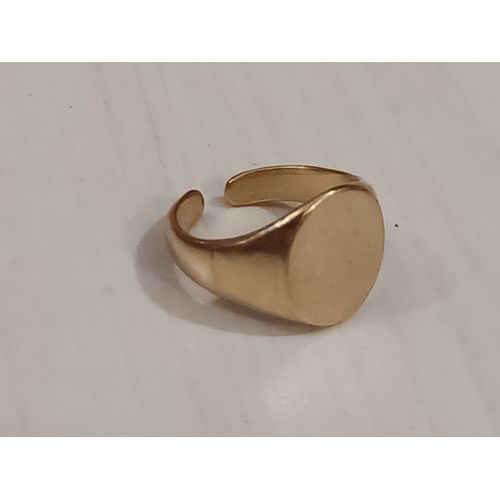 Bague Métal Doré,Rond Simple ,Taille 17.20 Mm
