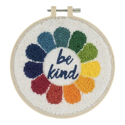 Kit Punch Needle "Be Kind" ¿ Idéal Débutants & Loisirs Créatifs ¿ Trimits