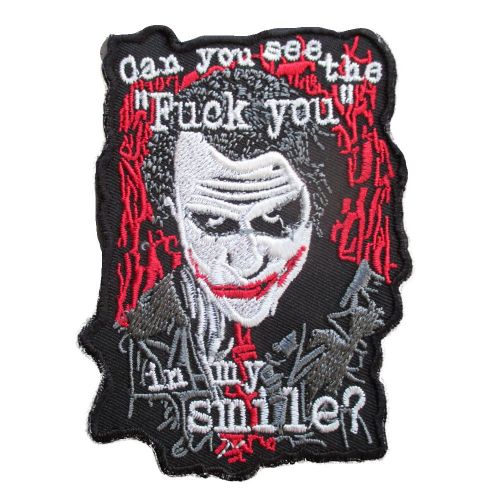 Petit Patch Can You See The F In My Smile 9x6.5cm Ecusson Humoristique