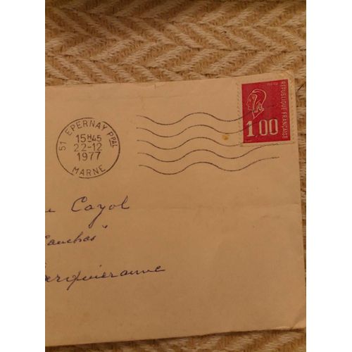 Timbre Oblitéré Ancien République Française Marianne De Béquet Rouge.
