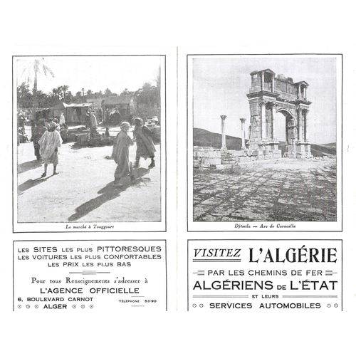 Brochure Promotionnelle Services Automobiles Des Chemins De Fer Algériens (1931)