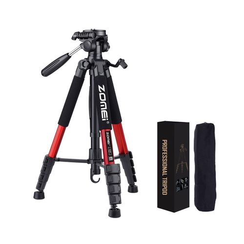Trépied portable Zomei Q188 pour appareils photo reflex numériques et numériques - Hauteur 188 cm, pieds réglables, prise de vue à 360°