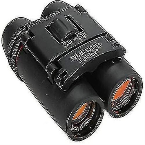 Jumelles compactes 30x60 avec objectif grand angle, champ de vision de 126 m, système de mise au point central, utilisation par tous les temps