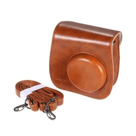 Sacoche pour appareil photo Fujifilm Instax Mini 8/8s/8+/9 avec bandoulière ¿ Cuir synthétique, plusieurs coloris disponibles