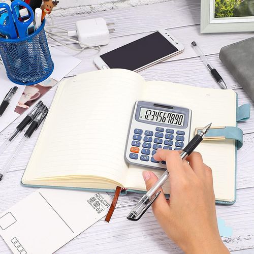 Calculatrice de poche à grand écran avec double alimentation et conception conviviale