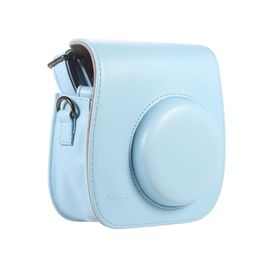 Sacoche pour appareil photo Fujifilm Instax Mini 8/8s/8+/9 en cuir synthétique, intérieur antichoc, fermeture magnétique et à pression