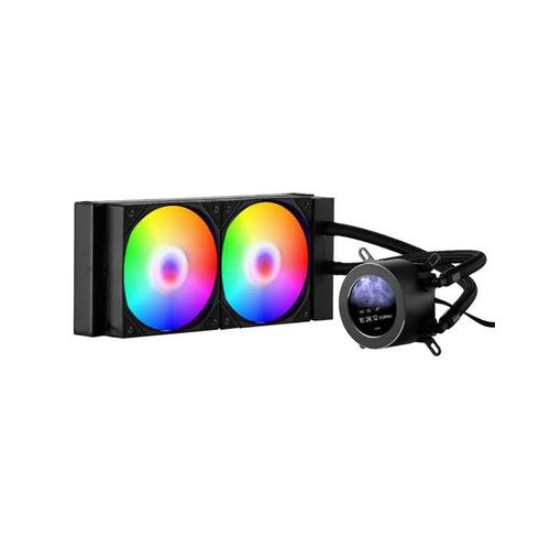 Watercooling-VEVOR-Ventilateur Refroidissement PC-avec 2 Ventilateurs Pompe PWN 120 mm, Écran LCD 2,1''-Lumière ARGB