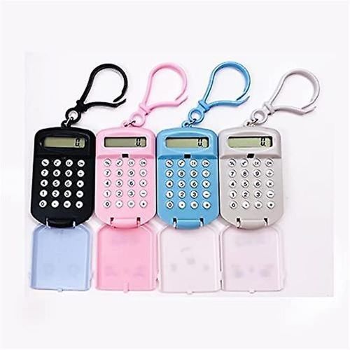 Calculatrice de poche portable et colorée pour étudiants ¿ Fonctions essentielles, housse de protection, 4 modèles dynamiques