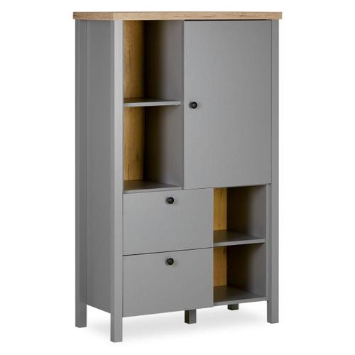 Buffet Haut Gris En Bois 139 Cm