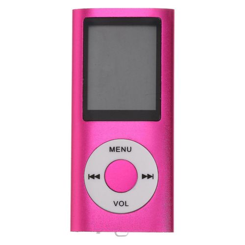 Lecteur MP4 compact rose : musique, vidéo, livre électronique, enregistreur vocal, autonomie de 8 à 10 heures, USB 2.0