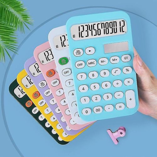Calculatrice de poche portable - ABS durable, affichage à 12 chiffres, design compact, idéale pour la maison et le bureau