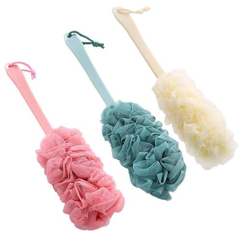 Lot De 3 Brosses De Bain Exfoliantes À Long Manche Avec Éponges En Luffa - Design Ergonomique Pour Une Peau Plus Saine Et Un Cadeau Parfait 