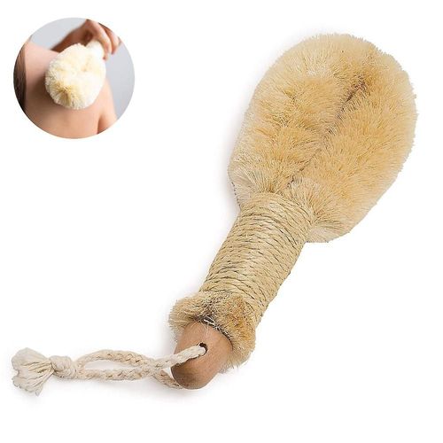 Brosse De Bain Et De Douche En Sisal Naturel Pour Peaux Sèches | Anticellulite, Exfoliante, Santé Lymphatique, Végétalienne Et Sans Cruauté 