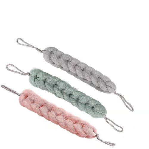 Lot De 3 Éponges De Bain Longues En Luffa ¿ Éponges Exfoliantes En Maille Tressée Extensible Pour Un Nettoyage Luxueux Et Un Rangement Facile 