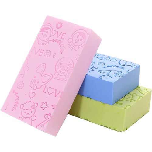 Éponge De Bain Exfoliante Ultra Douce ¿ Accessoire De Douche Coréen Pour Une Peau Lisse, Lot De 3, Hypoallergénique Et Douce 