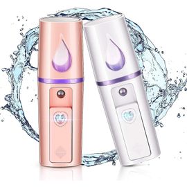 Mini Vaporisateur Facial Portable Avec Miroir ¿ Vaporisateur Hydratant Pour Retouches De Maquillage Et Soins De La Peau En Déplacement 