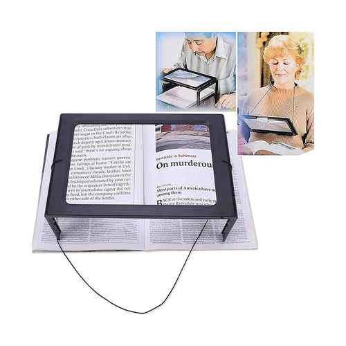 Loupe Led 3x Avec Éclairage - Loupe Pleine Page Pour Une Lecture Facile Et Une Prise En Charge De La Basse Vision