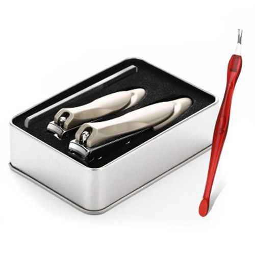 Ensemble De Coupe-Ongles Professionnel En Acier Inoxydable - Kit De Soins Des Ongles Des Mains Et Des Pieds 4 Pièces Au Design Ergonomique 