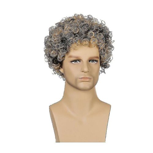 Perruque Synthétique Courte Bouclée Noire Et Brune Pour Homme ¿ Cheveux Réalistes Et Tendance Pour Costumes Et Fêtes