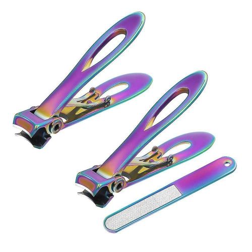 Ensemble De Coupe-Ongles Colorés En Acier Inoxydable ¿ Coupe-Ongles Ergonomiques Pour Les Mains Et Les Pieds Avec Lime À Ongles Pour Les Voyages Et La Maison 